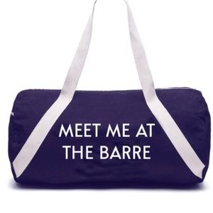 Private Party Meet me at the barre gym bag workout  duffle bag
